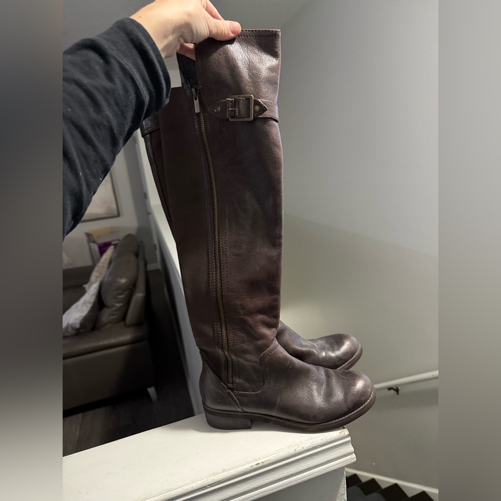 Brown Leather Riding Boots